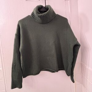 Madewell Turtleneck Knit Sweater - dark Green